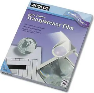 Apollo Laser Jet Printer and Copier Transparency Film, 50 Sheets (CG7060)