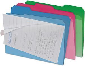 find It™ Clear View Interior File Folders 1/3 Cut Top Tab Letter Assorted 6/Pack