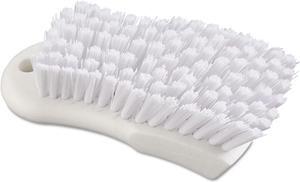Boardwalk Scrub Brush White Polypropylene Fill 6" Long White FSCBWH