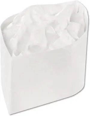 Classy Cap Crepe Paper White Adjustable One Size 100 Caps/Pk 10 Pks/Carton