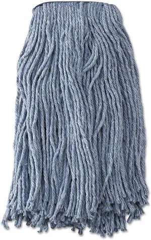 Boardwalk - UNS 2020B - Mop Head, Standard Head, Cotton/Synthetic Fiber, Cut-End, #20, Blue, 12/Carton