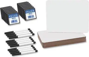 Dry Erase Board Set 9-1/2"x12" 12/PK White