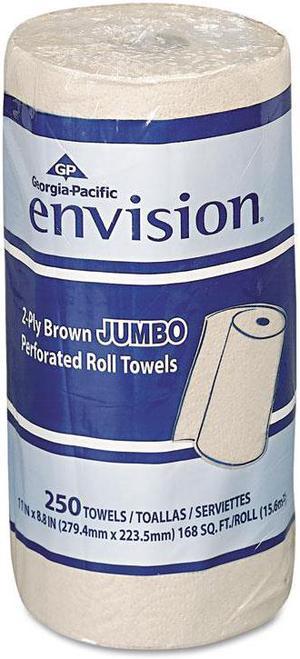 Georgia Pacific 28290 Envision Perforated Paper Towel- 11 x 8 7/8- Brown- 250/Roll- 12/Carton