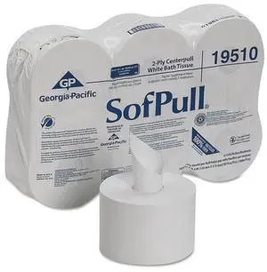 SofPull High Capacity Center Pull Tissue 1000 Sheets/Roll 6 Rolls/Carton 19510