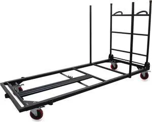 Lorell Folding Table Cart 30"x45-7/25"x75-43/50" Charcoal 65956