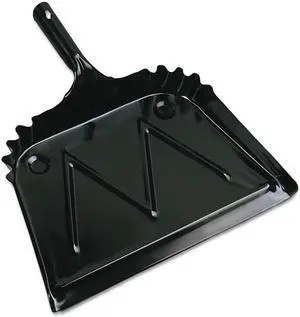 Boardwalk - 528147 - Metal Dust Pan, 12 Wide, 2 Handle, Black, 12/Carton