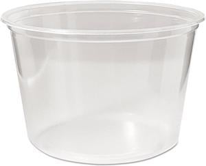 Fabri-Kal 9505102 Microwavable Deli Containers, 16 Oz, Clear, 500/Carton