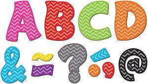 Teacher Created Resources Chevron 3" Magnetic Letters - Learning Theme/Subject - 67 (Letter) Shape - Magnetic - Chevron