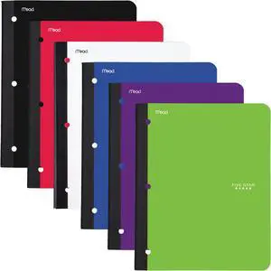 Mead 1-Sub Wireless Notebook w/Pocket 8-1/2"x11" Col-Rld Ast 09294