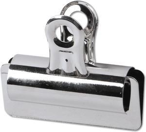 Universal Bulldog Clips Steel 7/8" Capacity 2 5/8" Wide Nickel-Plated 12/Pack 31265