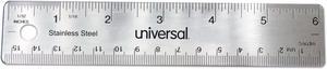 Universal Stainless Steel Ruler Standard/Metric 6" 59026