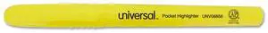 Universal Pocket Clip Highlighter Chisel Tip Fluorescent Yellow Ink 36/Pack 08856