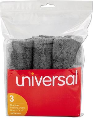 Universal Microfiber Cleaning Cloth 12 x 12 Gray 3/Pack 43664