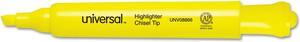 Universal Desk Highlighter Chisel Tip Fluorescent Yellow 36/Pack 08866