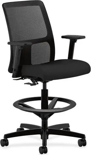 HON Task Stool Mesh Back Adj Arms 27-1/2"x27-1/2"x55" Black IT108CU10