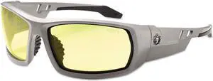 Ergodyne 50150 Skullerz Odin Safety Glasses, Gray Frame/Yellow Lens, Nylon/Polycarb