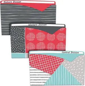 C-Line Write-On Fashion Poly File Jackets Letter Polypropylene Assorted 6/PK