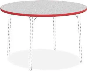 Lorell Activity Tabletop 48" Round Gray/Red 99923