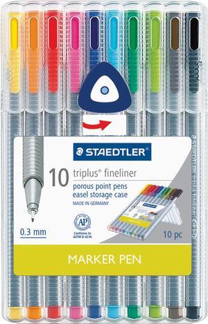 Staedtler Fineliner Porous Point Pen .3mm 10/ST Assorted 334SB10US