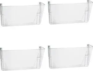 Officemate Wall Files Letter 13"x4-1/8"x7" 4/CT Clear 21434CT Officemate Wall Files Letter 13"x4-1/8"x7" 4/CT Clear 21434CT