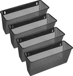 Lorell Wall Pockets Ltr 12-5/8"x4-3/4"x6-5/8" 4/CT Black Mesh 84144CT Lorell Wall Pockets Ltr 12-5/8"x4-3/4"x6-5/8" 4/CT Black Mesh 84144CT