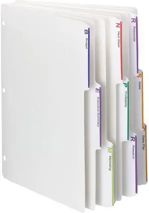 Smead Index Dividers 1/3-cut Tab 8-1/2"x11" 25 Sets/BX WE 89413