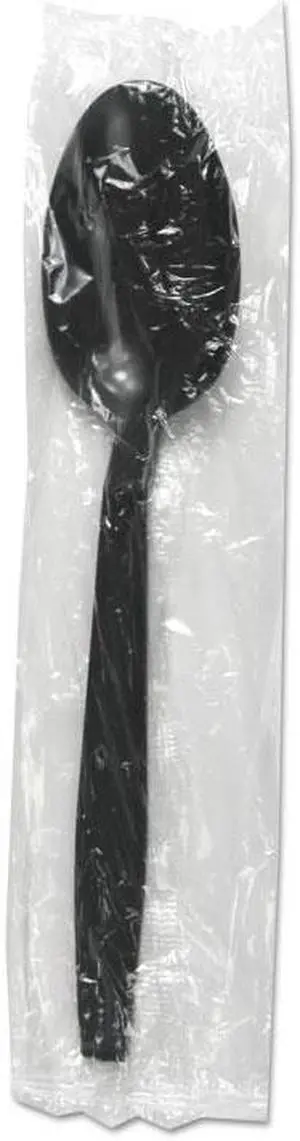 Boardwalk BWKTSHWPPBIW Heavyweight Wrapped Polypropylene Cutlery, Teaspoon
