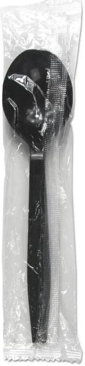 Boardwalk BWKSSHWPPBIW Heavyweight Wrapped Polypropylene Cutlery, Soup Spoon