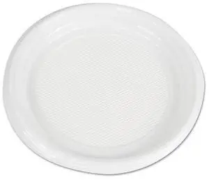 Boardwalk BWKPLTHIPS9WH Hi-Impact Plastic Dinnerware Plate