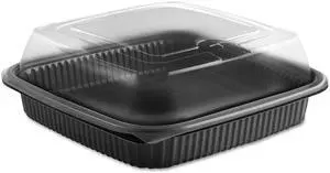 Anchor Packaging 4118515 Culinary Squares Anti-fog MW High Dome Lid, Combo Pack