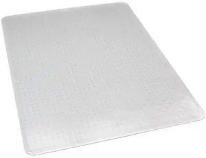 ES Robbins 122081 EverLife Chair Mat for Medium Pile Carpeted Floors -Rectangular -  36" x 48" - Clear