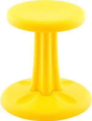 Kore Wobble Chair - Age 6-7, Grade 1-2, Yellow (14in) Kids Wobble Chair - Flexible Seating Stool for Classroom & Elementary School, ADD/ADHD - Made in USA