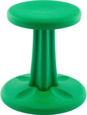 Kore Wobble Chair - Age 6-7, Grade 1-2, Green (14in) Kids Wobble Chair - Flexible Seating Stool for Classroom & Elementary School, ADD/ADHD - Made in USA