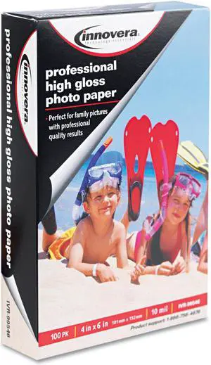 Innovera High-Gloss Photo Paper 4 x 6 100 Sheets/Pack 99546