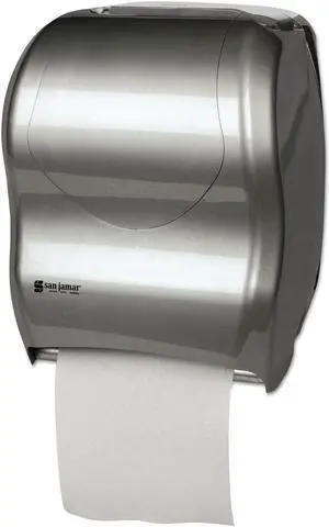 San Jamar Tear-N-Dry Touchless Roll Towel Dispenser 16 3/4 x 10 x 12 1/2 Silver