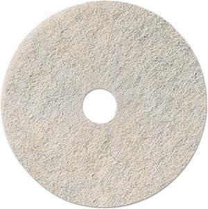 Ultra High-Speed Natural Hair Floor Pads 17" Diameter White 5/Carton