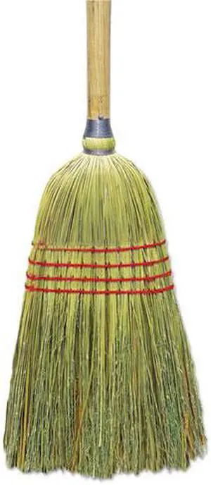 Boardwalk Upright Corn/Fiber Broom 56" Lacquered Wood Handle Natural 6/Carton