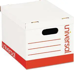 Universal Economy Storage Box Lift-Off Lid Letter/Legal. White 12/Ct 95223
