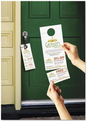 Avery Door Hanger with Tear-Away Cards, Uncoated, Matte, Two-Sided Printing, 4-1/4" x 11", 80 Cards (16150)