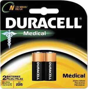 Duracell Coppertop Alkaline Medical Battery N 1.5V 2/Pk MN9100B2PK