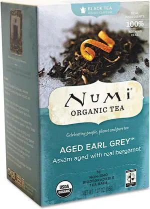 Numi Organic Teas and Teasans 1.27oz Aged Earl Grey 18/Box 10170
