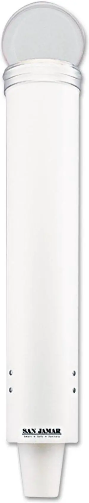 San Jamar Small Pull-Type Water Cup Dispenser White C4160WH