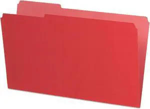 Pendaflex Interior File Folders 1/3 Cut Top Tab Legal Red 100/Box 435013RED
