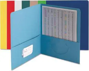 Smead Two-Pocket Folder Textured Paper Assorted 25/Box 87850