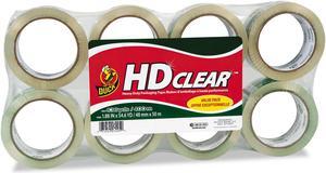 Duck Heavy-Duty Carton Packaging Tape 1.88" x 55 yards Clear 8/Pack 282195