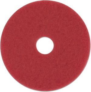 Boardwalk Standard Buffing Floor Pads 12" Diameter Red 5/Carton 4012RED