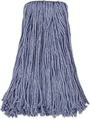 Boardwalk Mop Head Standard Head Cotton/Synthetic Fiber Cut-End #24 Blue 12