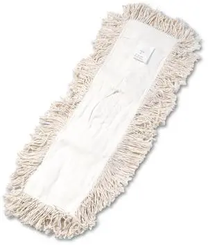 Boardwalk Industrial Dust Mop Head Hygrade Cotton 24w x 5d White 1324