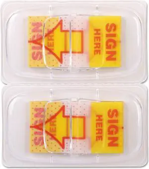 Universal Deluxe Message Arrow Flags "Sign Here" Yellow 500/Pack 99007