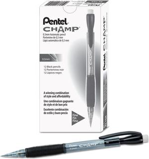 Pentel Champ Mechanical Pencil .5mm Translucent Gray Dozen AL15A